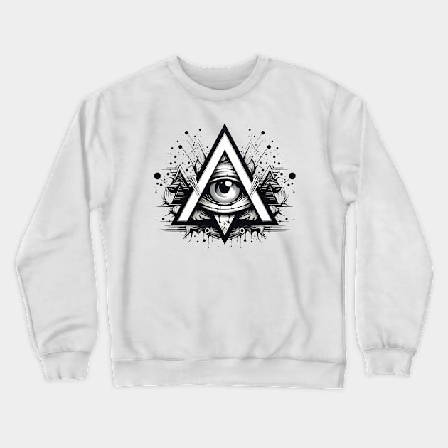 Illuminati eye Crewneck Sweatshirt by BarnesPrintHub